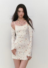 Seaside Printed Dress & Hoodie Set